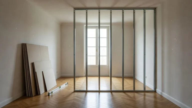 Monter une cloison placo pour séparer une grande pièce en deux espaces